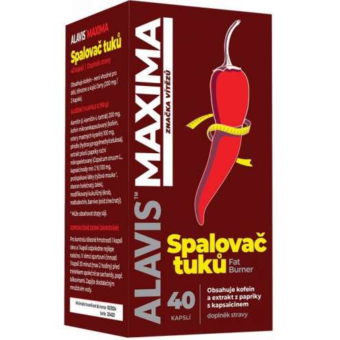 ALAVIS MAXIMA Spalovač tuků Fat Burner cps.40